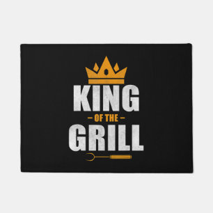 King of grill chef grilling & bbq lovers gift doormat
