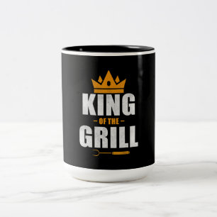 King of grill chef   grilling & bbq lovers gift Two-Tone coffee mug
