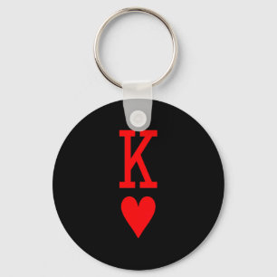 King Of Hearts And Queen Of Hearts Couples Matchin Keychain