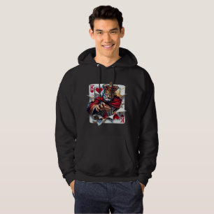 King of Hearts — Bold Royal Playing Card Illustrat Hoodie