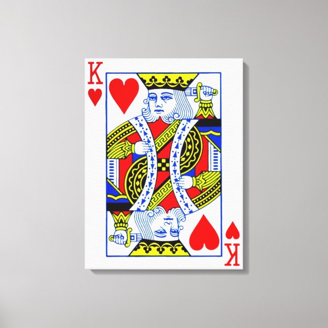 King of Hearts Canvas Print (Front)