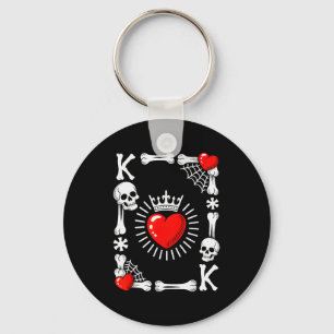 King Of Hearts Card Costume Funny Halloween King O Keychain