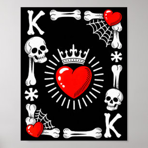 King Of Hearts Card Costume Funny Halloween King O Poster