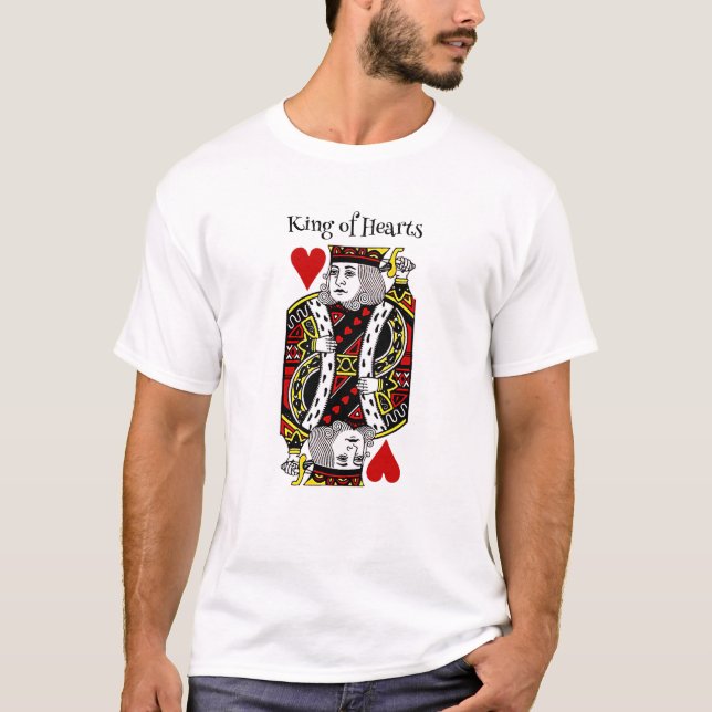 King of Hearts Design Tee Shirt T-Shirt (Front)