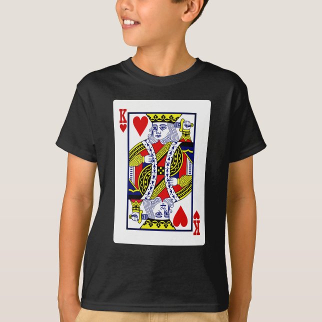 King of Hearts from traditional deck of cards T-Sh T-Shirt (Front)