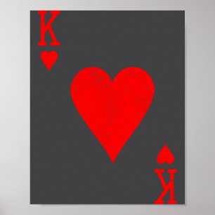 King Of Hearts Matching Couple Saint Valentine's D Poster