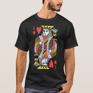 King Of Hearts Playing Card Halloween Costume Vale T-Shirt