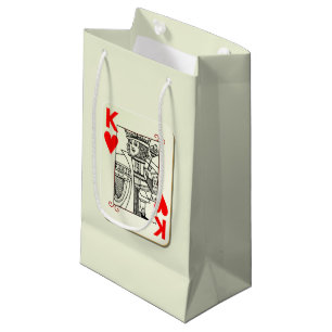 King of Hearts Playing Card Small Gift Bag