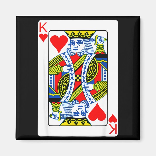 King Of Hearts Playing Card Valentine Costume  Magnet (Front)