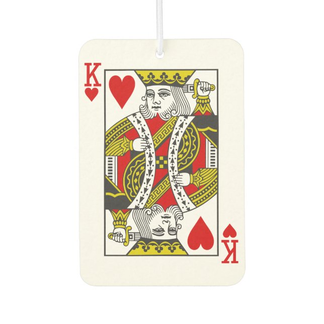 King of Hearts Playing Cards Air Freshener (Front)