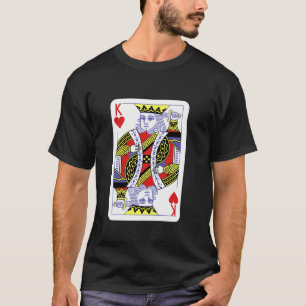 King Of Hearts Playing Cards Halloween Costume Cas T-Shirt