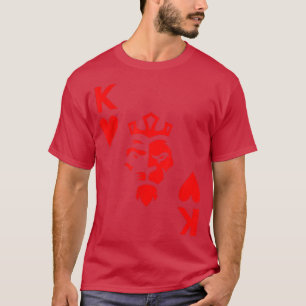 King of Hearts Poker Card Lion King of the Gambler T-Shirt