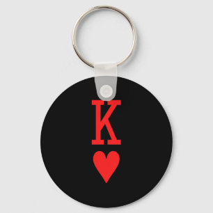 King Of Hearts Queen Of Hearts Couples Matching Me Keychain