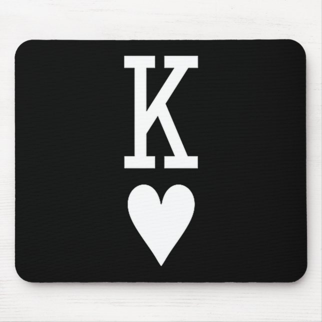 King Of Hearts Queen Of Hearts Couples Matching Me Mouse Pad (Front)