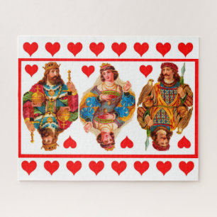 King of Hearts Queen of Hearts Jack of Hearts Jigsaw Puzzle