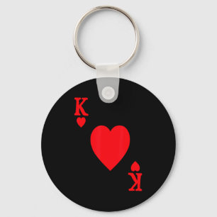 King Of Hearts Valentine's Day Lover Royal Flush F Keychain