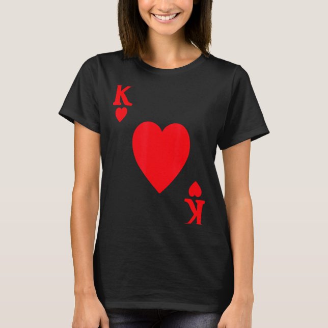 King Of Hearts Valentine's Day Lover Royal Flush F T-Shirt (Front)
