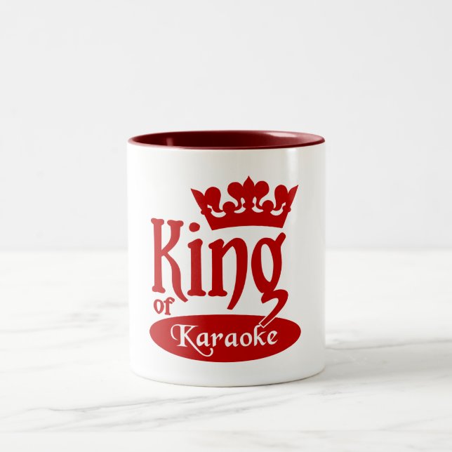 King of Karaoke mug - choose style & colour (Center)
