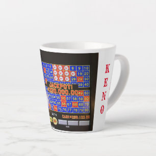 “KING of KENO” Latte Mug with Name