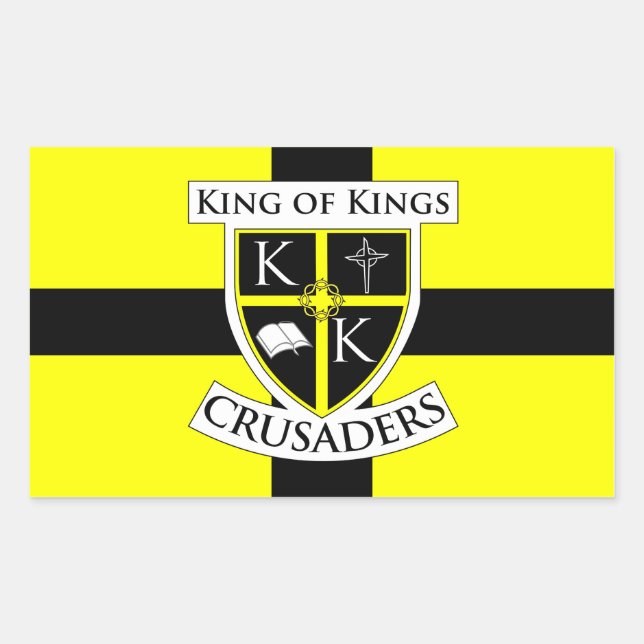 King of Kings Crusaders Flag Sticker (Front)
