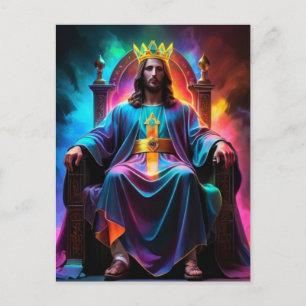 King of Kings on His Throne Postcard