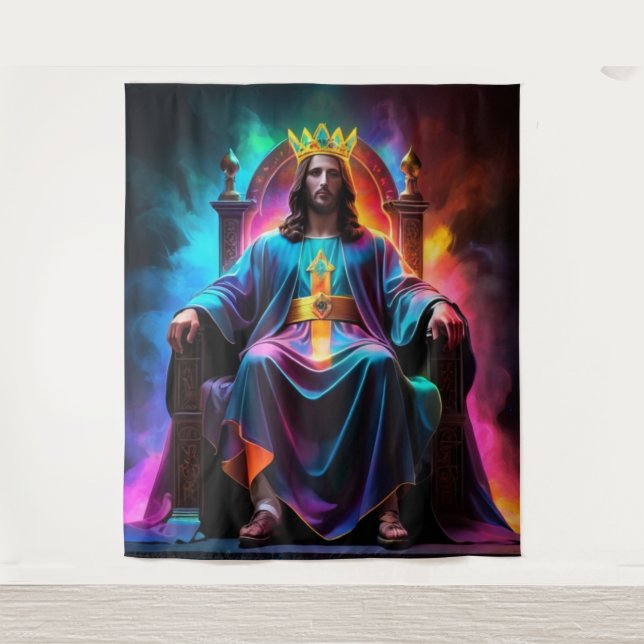 King of Kings on His Throne Tapestry (Front)