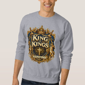 King Of Kings Royal Crest Faith Bible Verse Design Sweatshirt