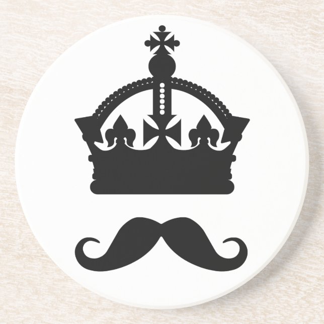 King of Moustaches coaster (Front)