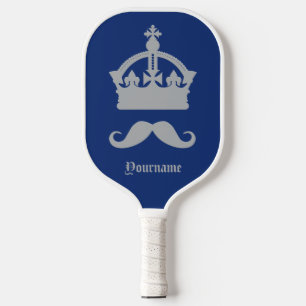 King of Moustaches custom name Pickleball Paddle