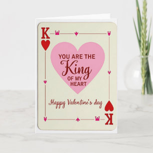 King Of My Heart Valentines Card For Him