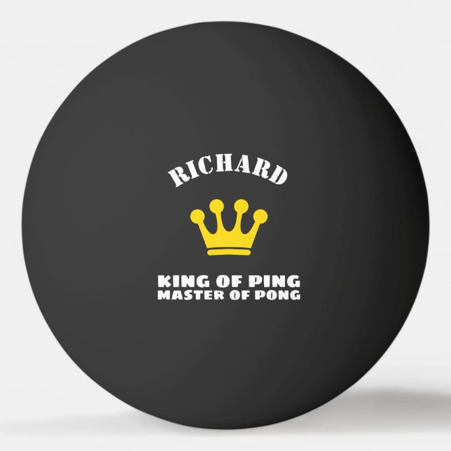 King of Ping Master of Pong Ping Pong Ball (Front)