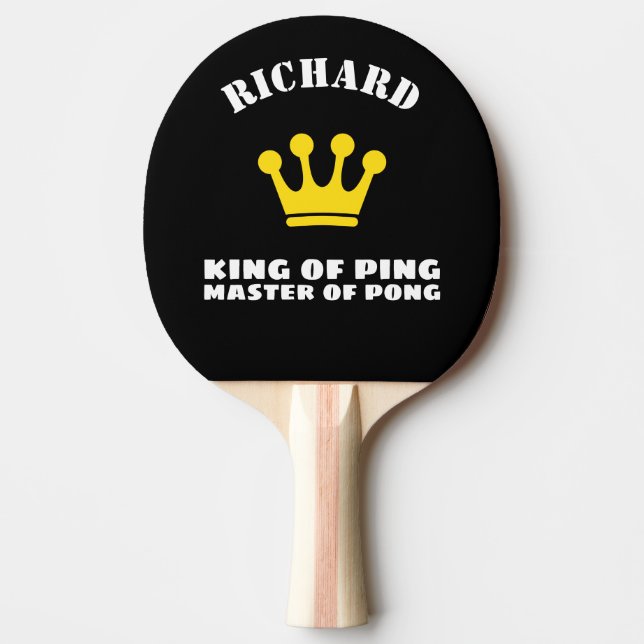 King of Ping Master of Pong Ping Pong Paddle (Front)