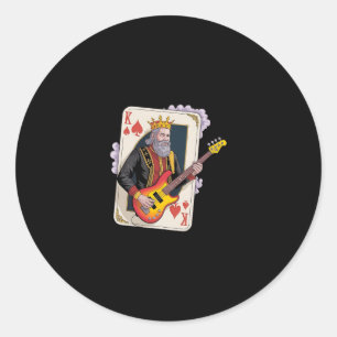 King Of Poker Strings – Guitar Playing Card Classic Round Sticker