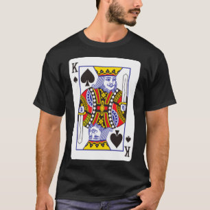 King of Spade Playing Card Vintage Crown T-Shirt
