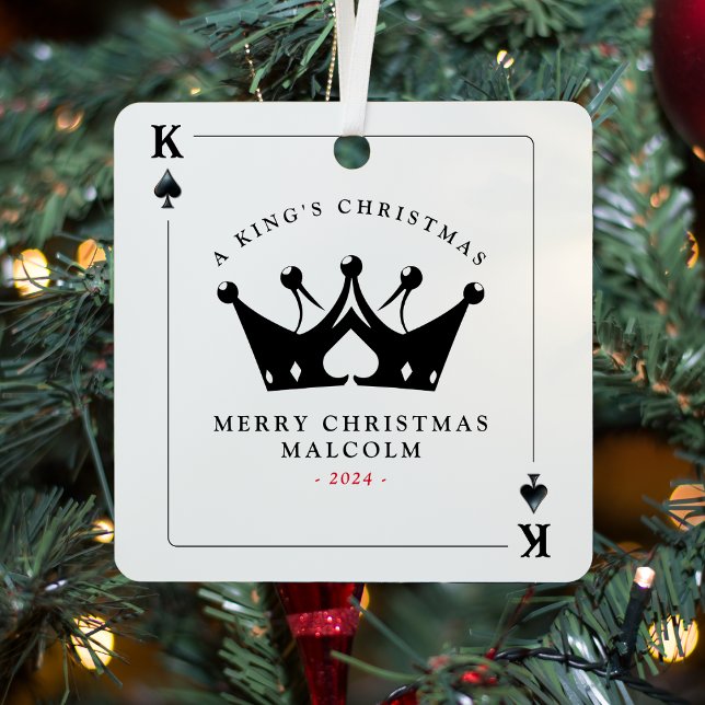 King of Spades Casino Poker Card Christmas Metal Ornament (King of Spades Casino Poker Card Christmas Metal Ornament
)