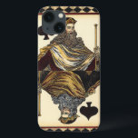 King of Spades Playing Card by Vision Studio iPhone 13 Case<br><div class="desc">Trump your friends with this great painting of the King of Spades by Vision Studio. A cutting a rather royal figure,  he holds a small sceptre and has opened his mouth to issue a royal decree. Place this playing card painting on your wall today!</div>