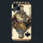 King of Spades Playing Card by Vision Studio iPhone 13 Case<br><div class="desc">Trump your friends with this great painting of the King of Spades by Vision Studio. A cutting a rather royal figure, he holds a small sceptre and has opened his mouth to issue a royal decree. Place this playing card painting on your wall today!</div>