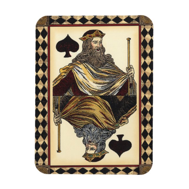 King of Spades Playing Card by Vision Studio Magnet (Vertical)