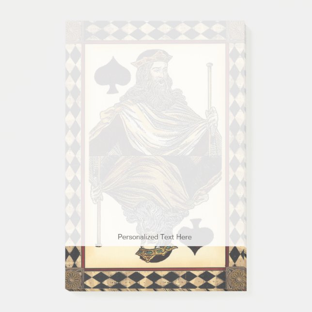 King of Spades Playing Card by Vision Studio Post-it Notes (Front)