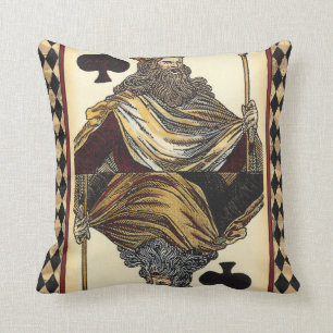 King of Spades Playing Card by Vision Studio Throw Pillow