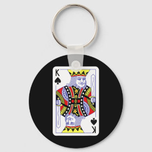 King Of Spades Playing Cards Halloween Costume Cas Keychain