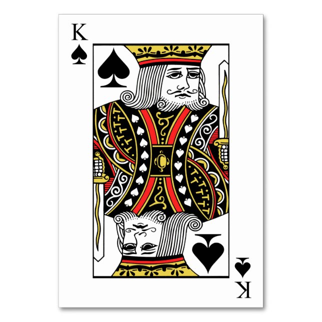 King of Spades Table Number (Front)