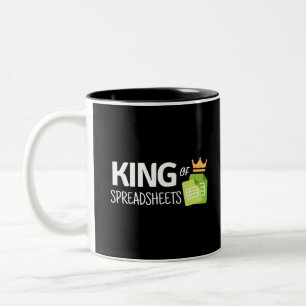 King of spreadsheets Two-Tone coffee mug