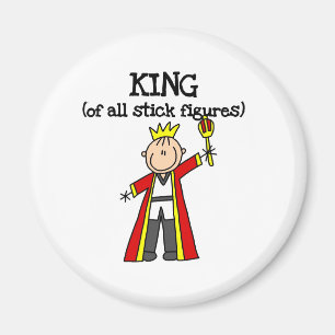King of Stick Figures Magnet