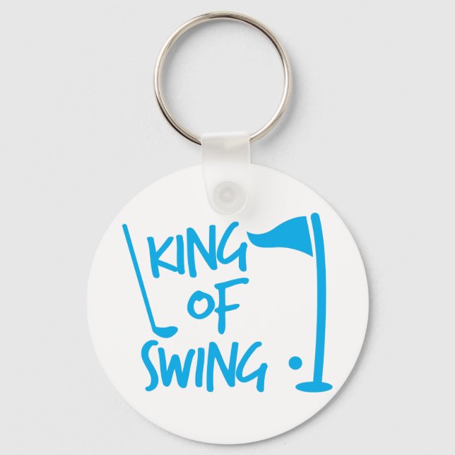 King of SWING! golf ball and golf club Keychain (Front)