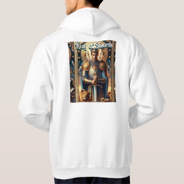 King of Swords White Hoodie (Back)