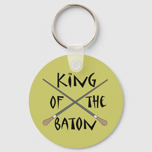 King of the Baton Conductor Gift Keychain (Front)