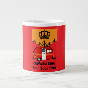King of the Camper - Funny Camping RV Coffee Mu Large Coffee Mug