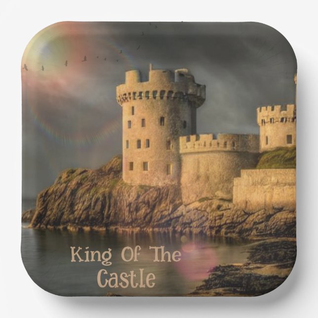 King Of The Castle Birthday Paper Plate (Front)