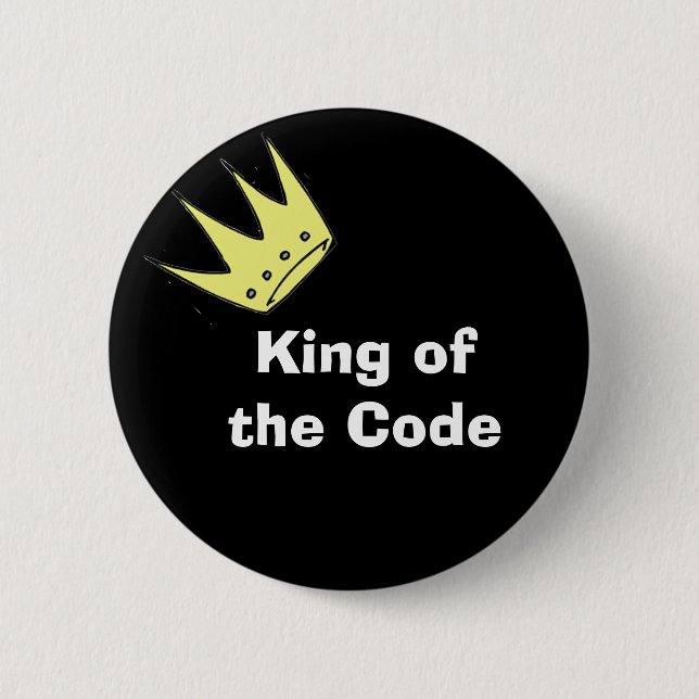 King of the Code 2 Inch Round Button (Front)